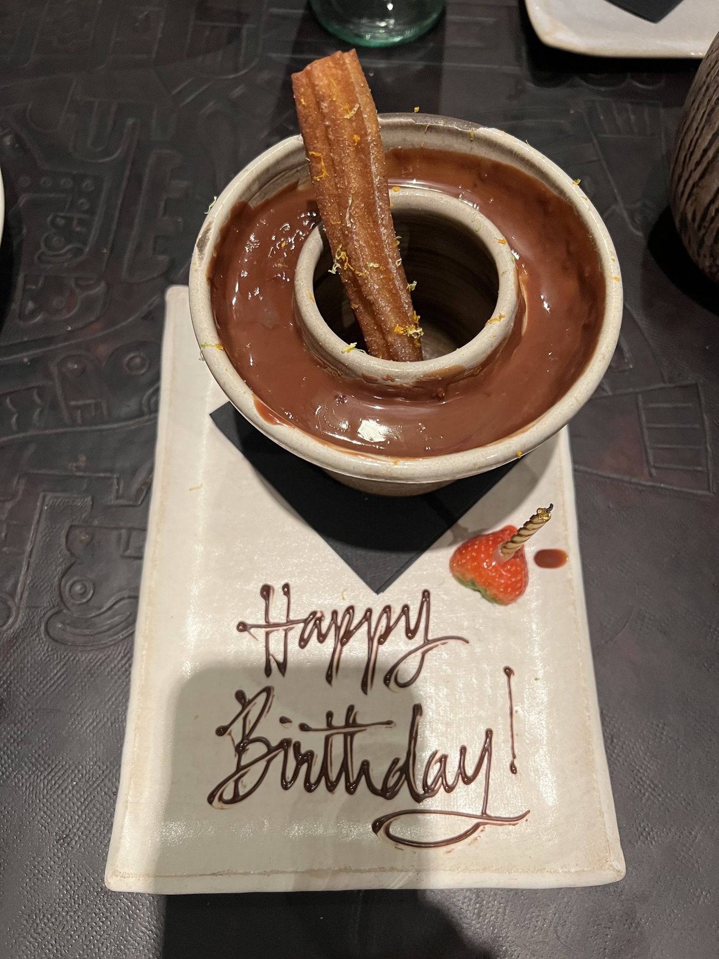 Happy Birthday churros at COYA Mayfair