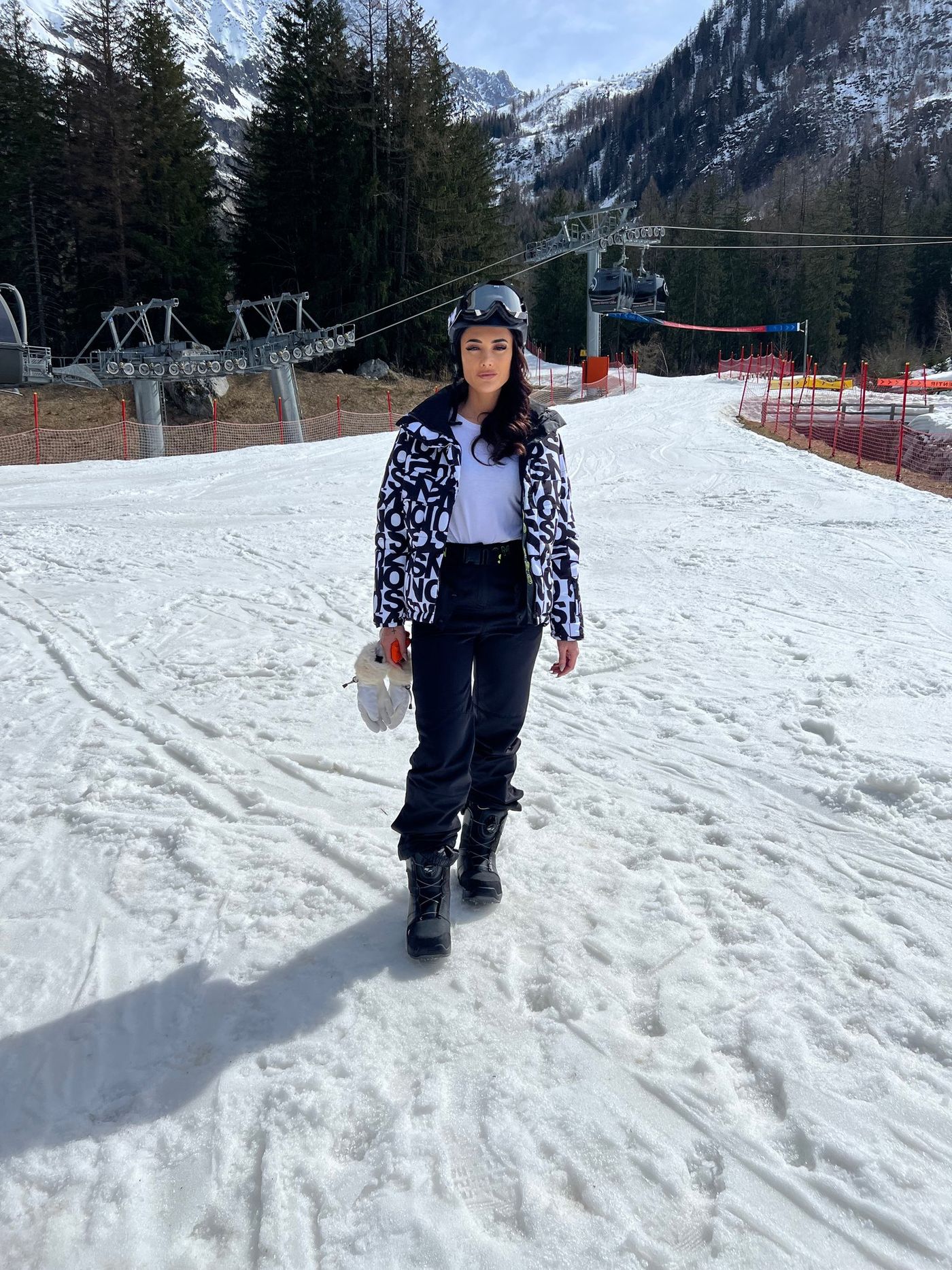 On the slopes in Chamonix